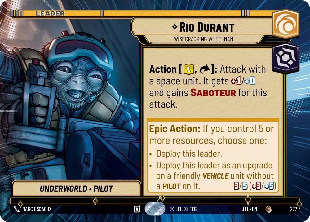 Rio Durant - Wisecrack Wheelman (277) (Hyperspace) (277) [Jump to Lightspeed] | Eastridge Sports Cards & Games