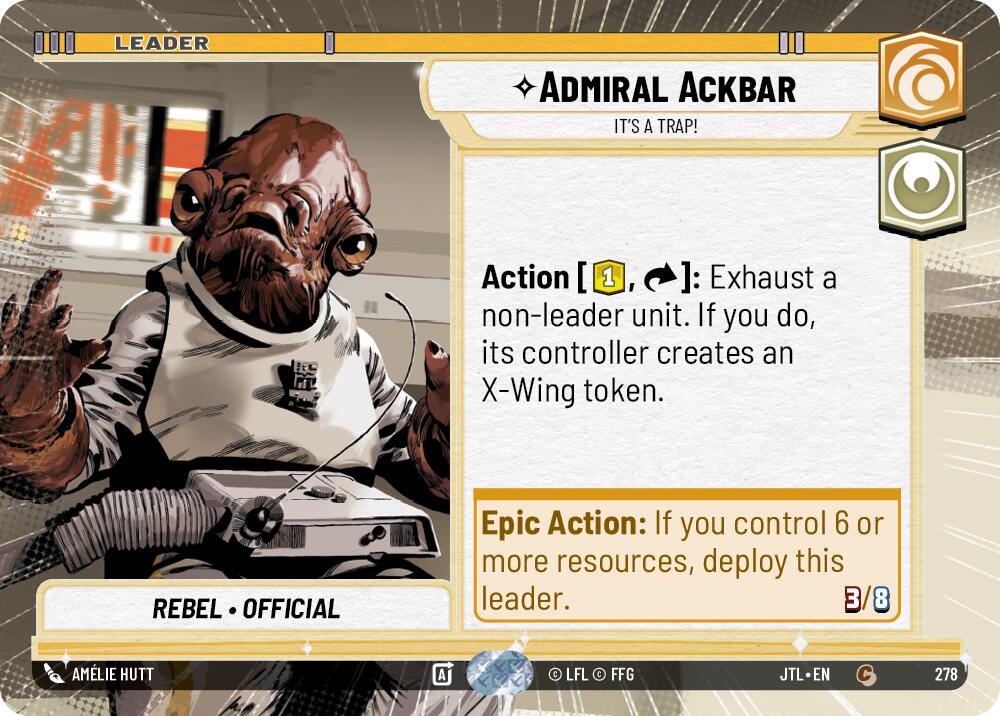 Admiral Ackbar - It's A Trap! (278) (Hyperspace) (278) [Jump to Lightspeed] | Eastridge Sports Cards & Games