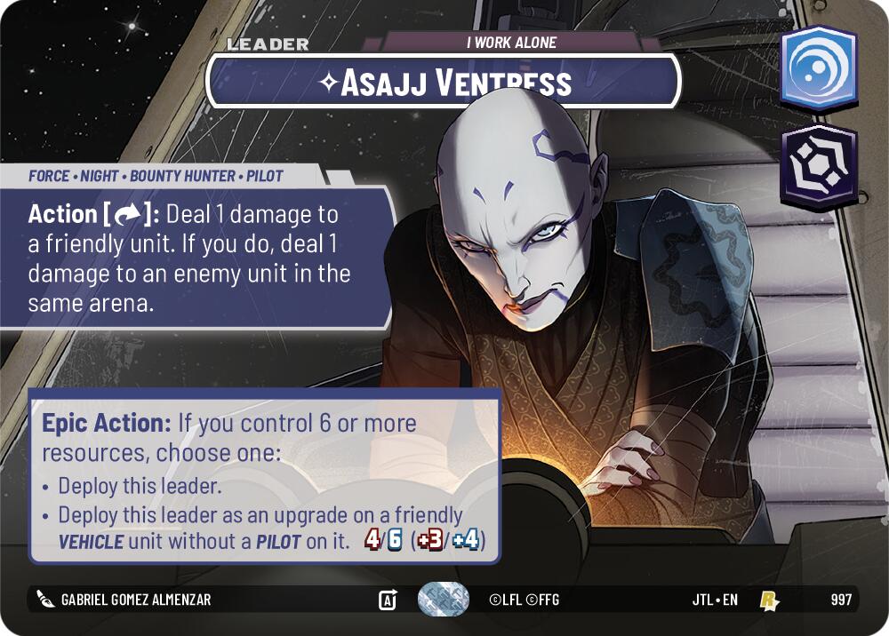 Asajj Ventress - I Work Alone (997) (Showcase) (997) [Jump to Lightspeed] | Eastridge Sports Cards & Games