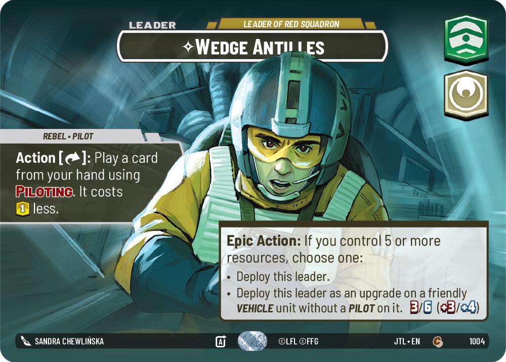 Wedge Antilles - Leader of Red Squadron (1004) (Showcase) (1004) [Jump to Lightspeed] | Eastridge Sports Cards & Games