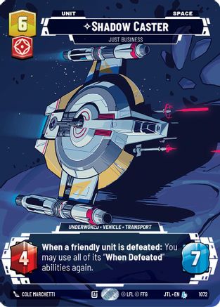 Shadow Caster - Just Business (Prestige Foil) (1072) - Jump to Lightspeed Foil