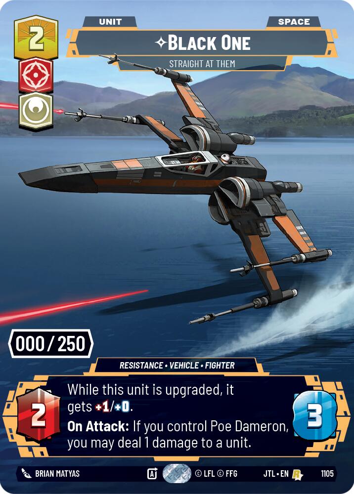 Black One - Straight At Them (1105) (Serialized) (1105) [Jump to Lightspeed] | Eastridge Sports Cards & Games