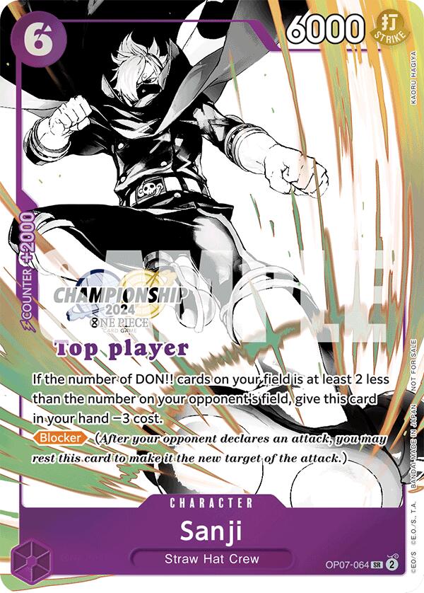 Sanji (Championship 2024 Top Player Pack Vol. 2) [One Piece Promotion Cards] | Eastridge Sports Cards & Games