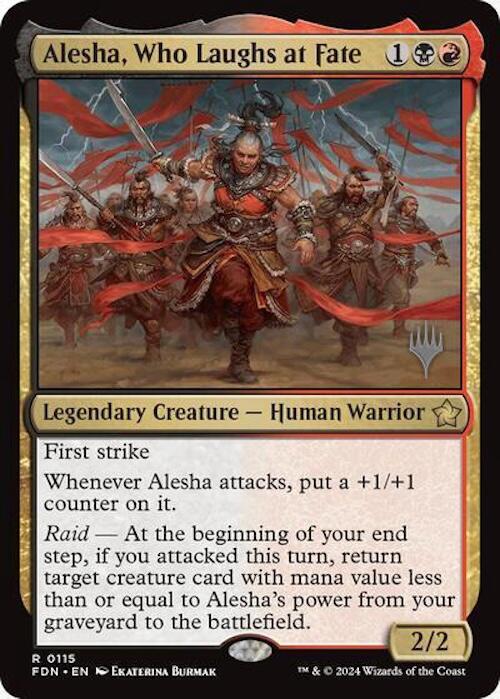 Alesha, Who Laughs at Fate (Promo Pack) [Foundations Promos] | Eastridge Sports Cards & Games