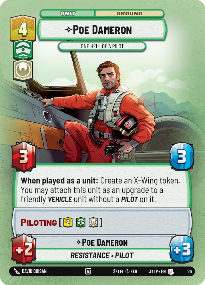 Poe Dameron - One Hell of a Pilot (26) (26) [Jump to Lightspeed: Weekly Play] | Eastridge Sports Cards & Games