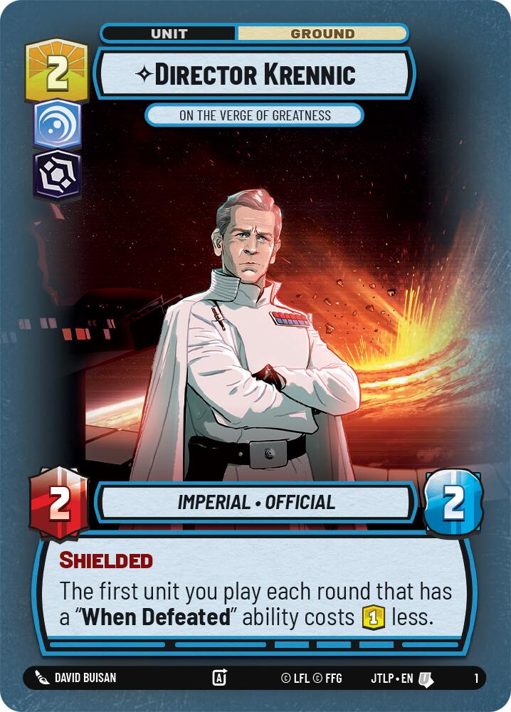 Director Krennic - On the Verge of Greatness (1) (1) [Jump to Lightspeed: Weekly Play] | Eastridge Sports Cards & Games