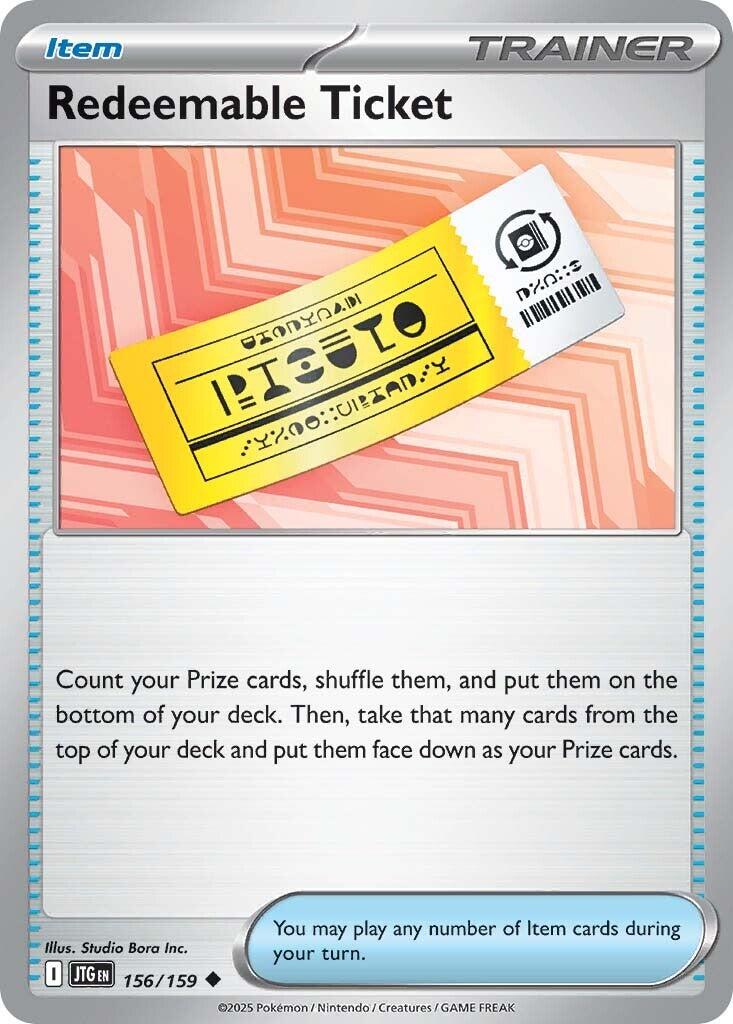 Redeemable Ticket (156/159) [Scarlet & Violet: Journey Together] | Eastridge Sports Cards & Games