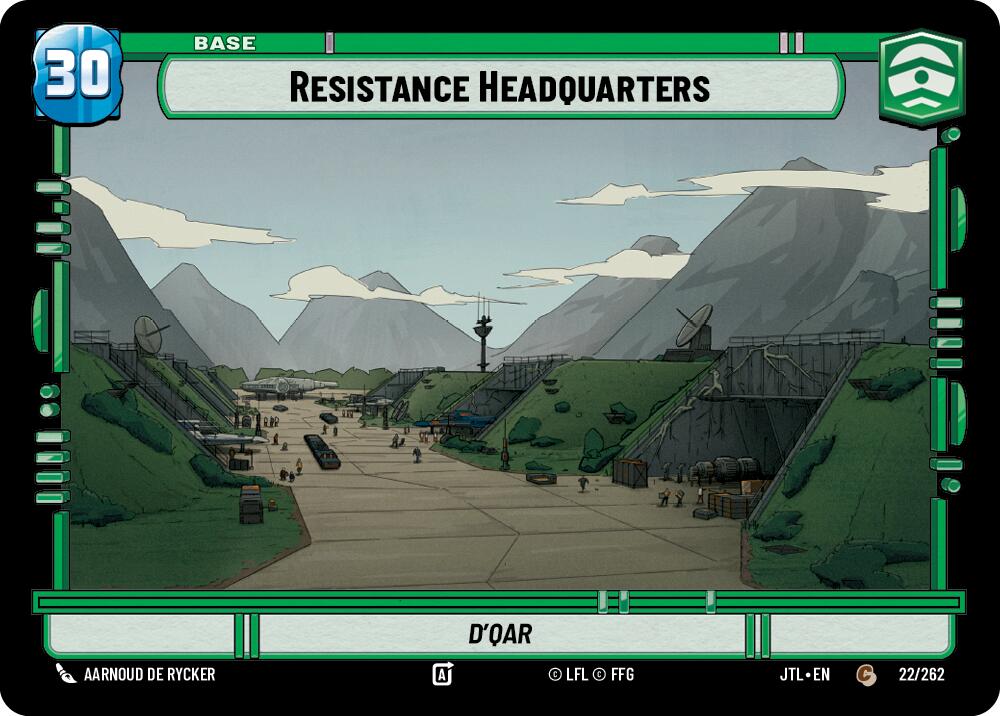 Resistance Headquarters // TIE Fighter (022/262 // T01/T04) (022/262 // T01/T04) [Jump to Lightspeed] | Eastridge Sports Cards & Games