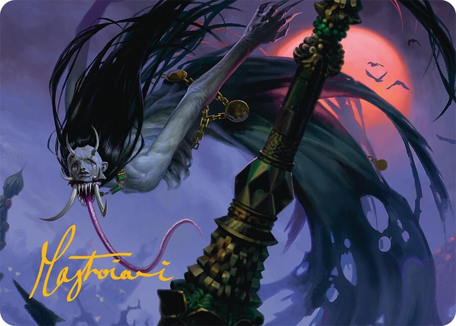 Qarsi Revenant Art Card (12/54) (Gold-Stamped Signature) [Tarkir: Dragonstorm Art Series] | Eastridge Sports Cards & Games