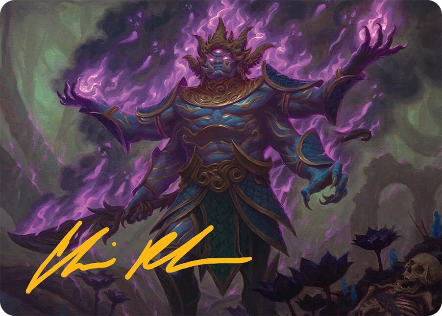 Rot-Curse Rakshasa Art Card (13/54) (Gold-Stamped Signature) [Tarkir: Dragonstorm Art Series] | Eastridge Sports Cards & Games