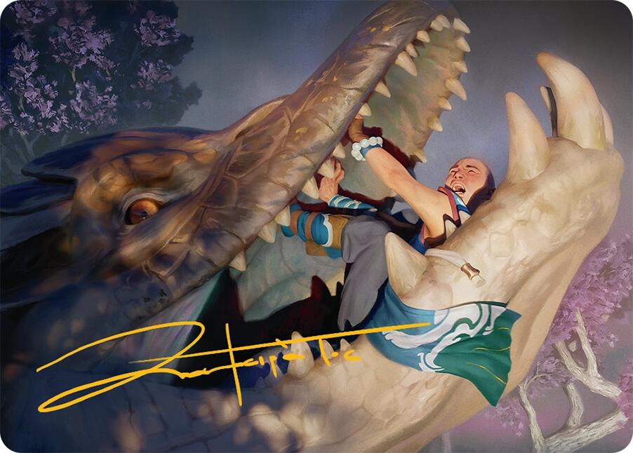 Jaws of Defeat Art Card (53/54) (Gold-Stamped Signature) [Tarkir: Dragonstorm Art Series] | Eastridge Sports Cards & Games