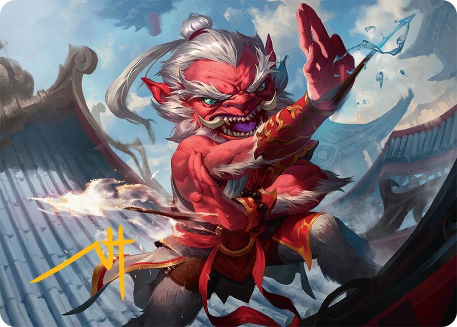 Devoted Duelist Art Card (15/54) (Gold-Stamped Signature) [Tarkir: Dragonstorm Art Series] | Eastridge Sports Cards & Games