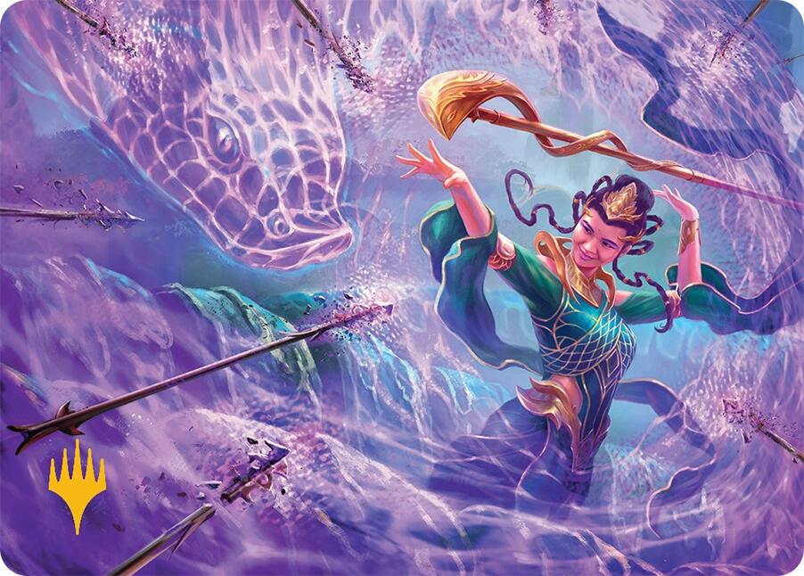 Snakeskin Veil Art Card (19/54) (Gold-Stamped Signature) [Tarkir: Dragonstorm Art Series] | Eastridge Sports Cards & Games