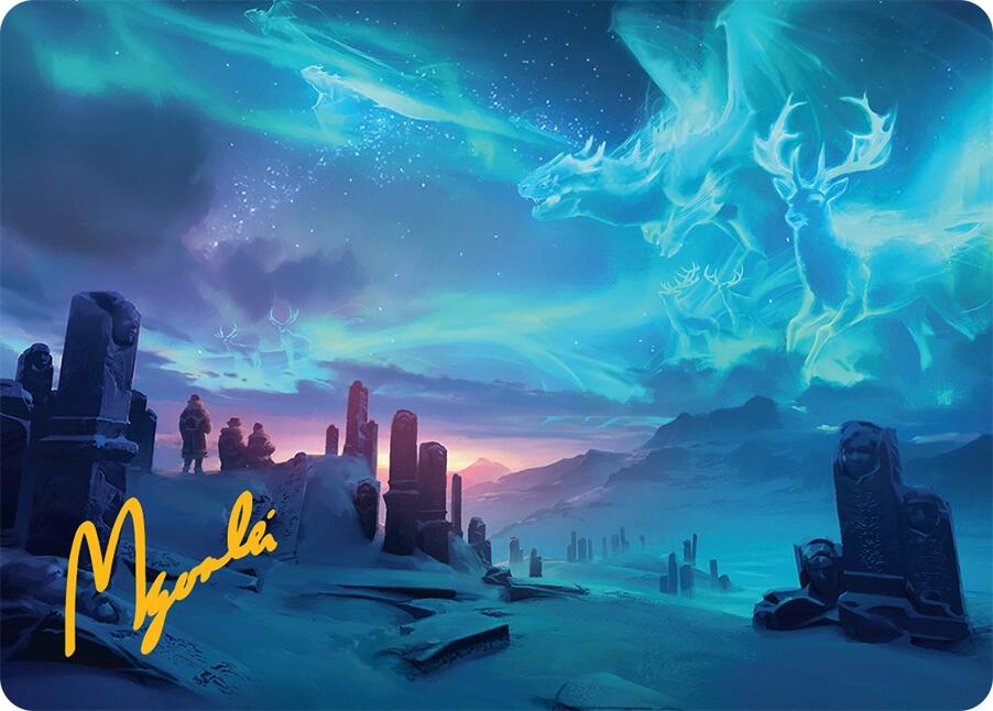 Auroral Procession Art Card (20/54) (Gold-Stamped Signature) [Tarkir: Dragonstorm Art Series] | Eastridge Sports Cards & Games