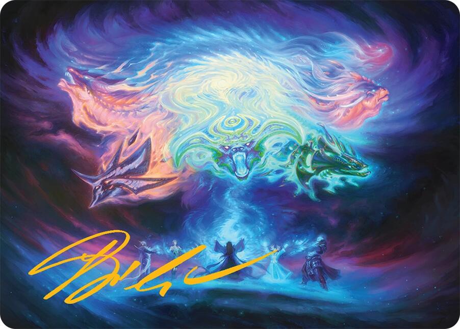 Call the Spirit Dragons Art Card (21/54) (Gold-Stamped Signature) [Tarkir: Dragonstorm Art Series] | Eastridge Sports Cards & Games