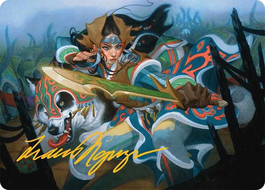 Eshki Dragonclaw Art Card (23/54) (Gold-Stamped Signature) [Tarkir: Dragonstorm Art Series] | Eastridge Sports Cards & Games