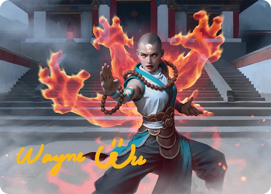 Flamehold Grappler Art Card (24/54) (Gold-Stamped Signature) [Tarkir: Dragonstorm Art Series] | Eastridge Sports Cards & Games