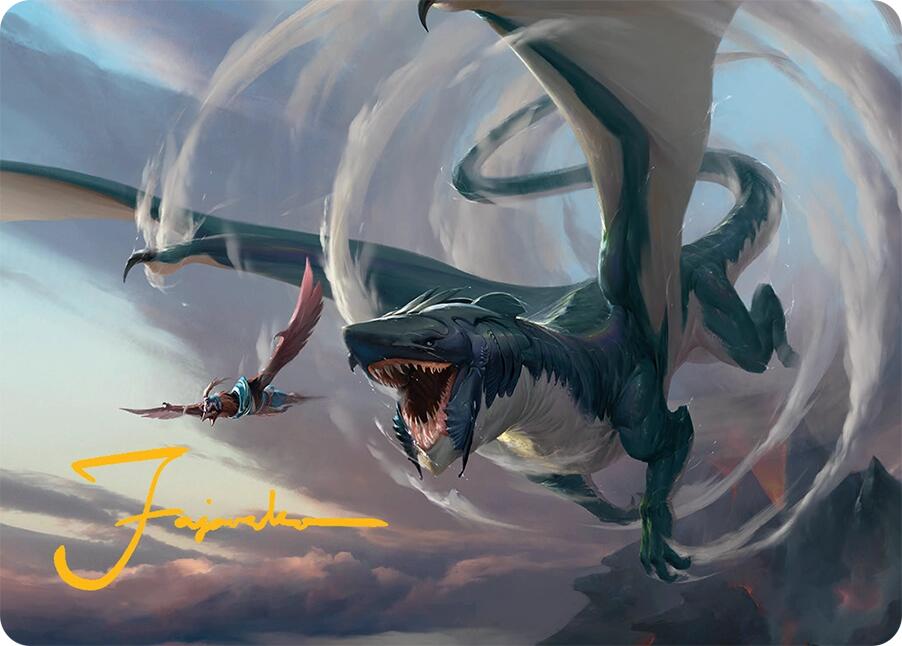 Whirlwing Stormbrood Art Card (27/54) (Gold-Stamped Signature) [Tarkir: Dragonstorm Art Series] | Eastridge Sports Cards & Games