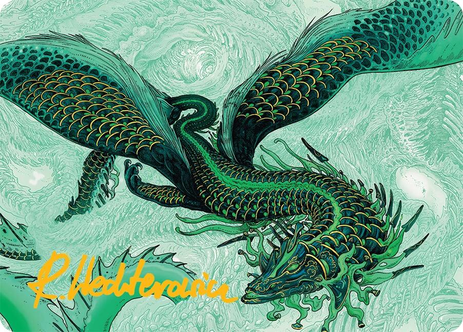 Teval, Arbiter of Virtue Art Card (38/54) (Gold-Stamped Signature) [Tarkir: Dragonstorm Art Series] | Eastridge Sports Cards & Games