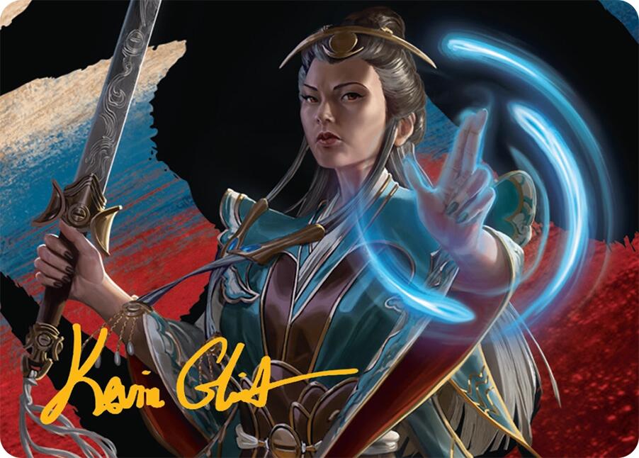 Narset, Jeskai Waymaster Art Card (44/54) (Gold-Stamped Signature) [Tarkir: Dragonstorm Art Series] | Eastridge Sports Cards & Games