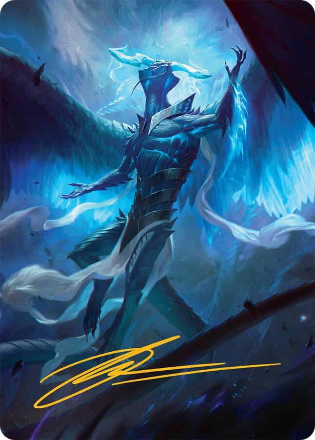 Ugin, Eye of the Storms Art Card (1/54) (Gold-Stamped Signature) [Tarkir: Dragonstorm Art Series] | Eastridge Sports Cards & Games