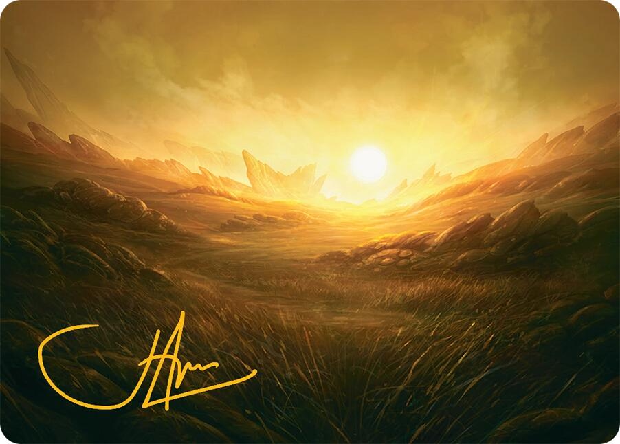 Plains Art Card (31/54) (Gold-Stamped Signature) [Tarkir: Dragonstorm Art Series] | Eastridge Sports Cards & Games