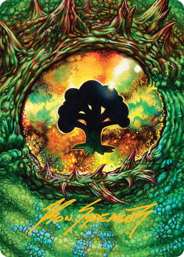 Forest Art Card (32/54) (Gold-Stamped Signature) [Tarkir: Dragonstorm Art Series] | Eastridge Sports Cards & Games