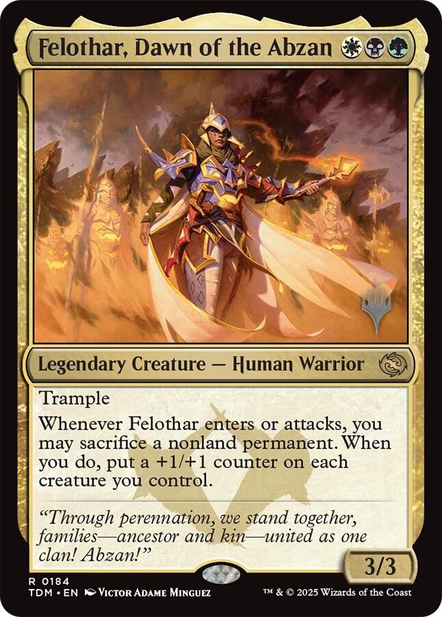 Felothar, Dawn of the Abzan [Tarkir: Dragonstorm Promos] | Eastridge Sports Cards & Games