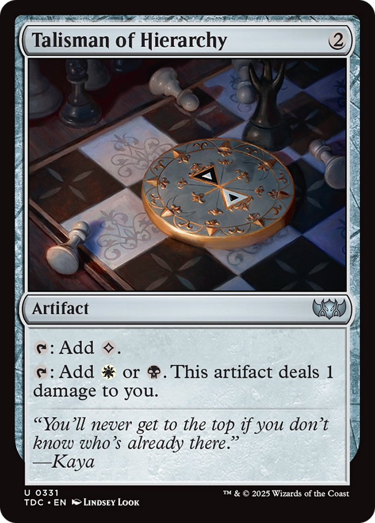 Talisman of Hierarchy [Tarkir: Dragonstorm Commander] | Eastridge Sports Cards & Games