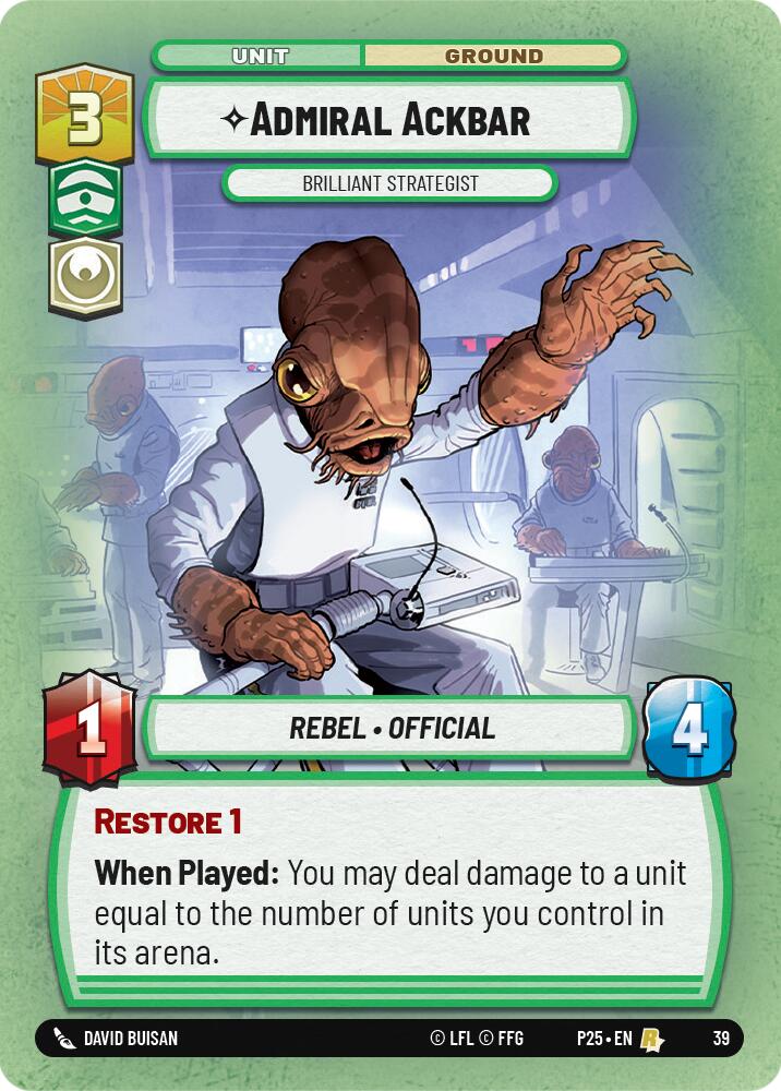 Admiral Ackbar - Brilliant Strategist (39) (39) [Store Showdown Promos] | Eastridge Sports Cards & Games