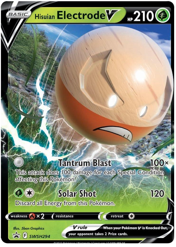 Hisuian Electrode V (SWSH294) (Jumbo Card) [Sword & Shield: Black Star Promos] | Eastridge Sports Cards & Games