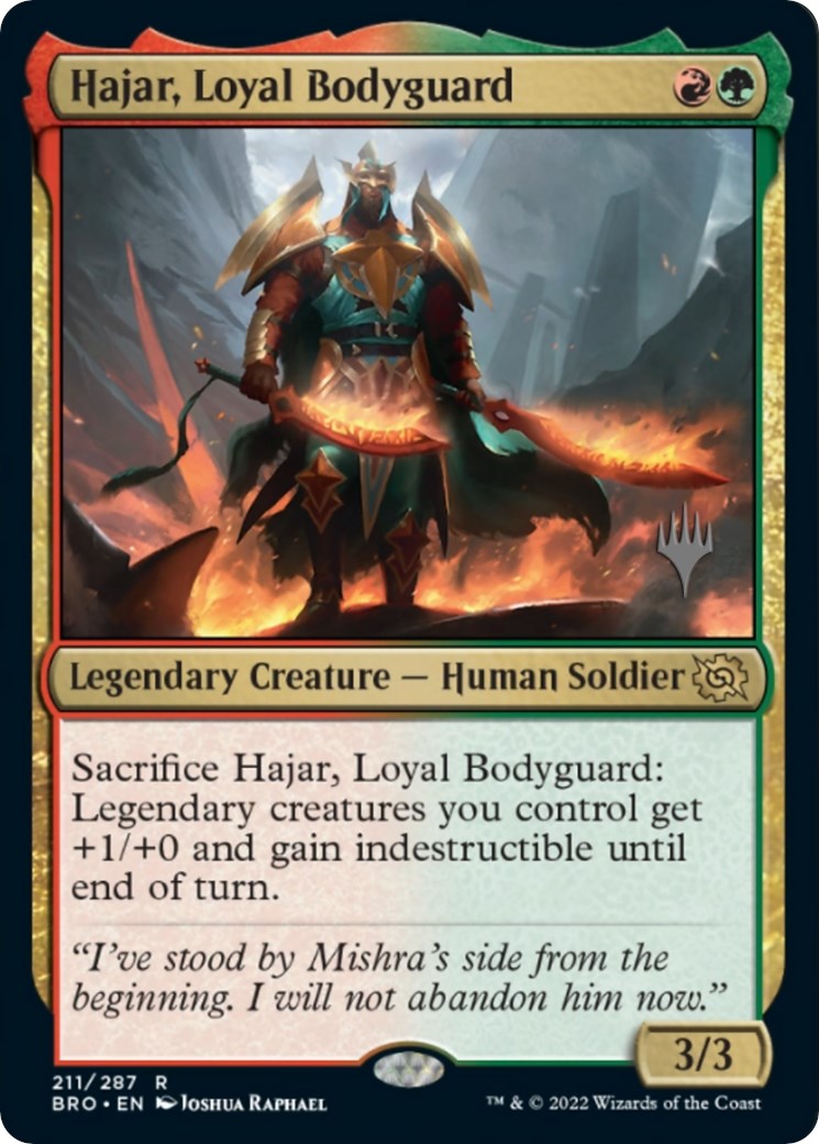 Hajar, Loyal Bodyguard (Promo Pack) [The Brothers' War Promos] | Eastridge Sports Cards & Games