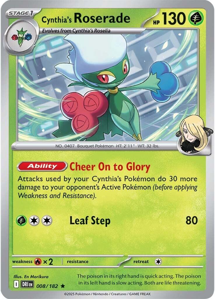 Cynthia's Roserade (008/182) [Scarlet & Violet: Destined Rivals] | Eastridge Sports Cards & Games