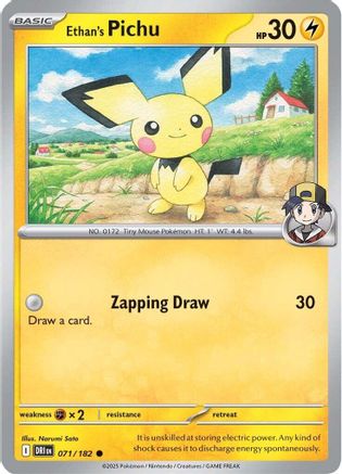 Ethan's Pichu (071/182) [Scarlet & Violet: Destined Rivals] | Eastridge Sports Cards & Games