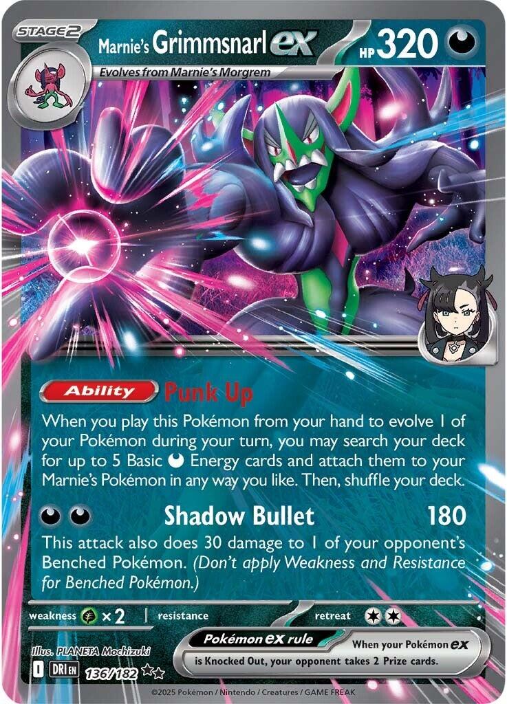 Marnie's Grimmsnarl ex (136/182) [Scarlet & Violet: Destined Rivals] | Eastridge Sports Cards & Games