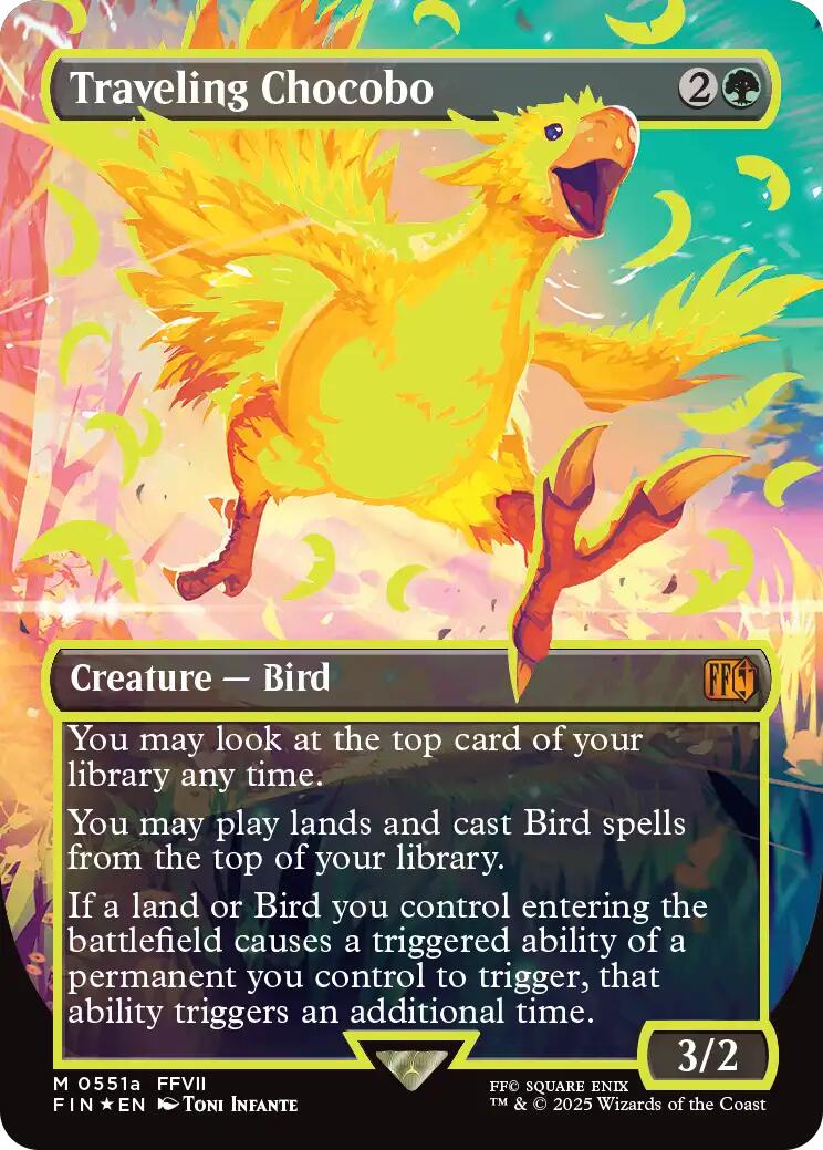 Traveling Chocobo (Borderless) (Neon Ink Yellow) [FINAL FANTASY] | Eastridge Sports Cards & Games