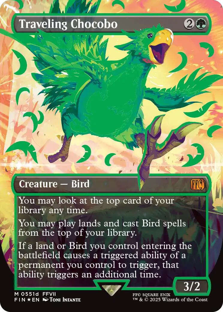 Traveling Chocobo (Borderless) (Neon Ink Green) [FINAL FANTASY] | Eastridge Sports Cards & Games