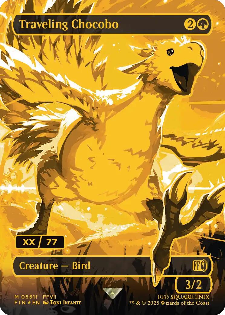 Traveling Chocobo (Borderless) (Serial Numbered) [FINAL FANTASY] | Eastridge Sports Cards & Games