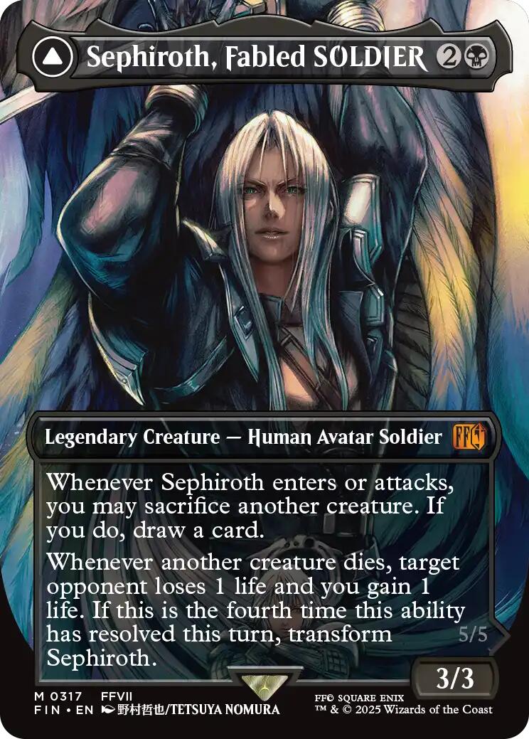 Sephiroth, Fabled SOLDIER // Sephiroth, One-Winged Angel (Borderless) (0317) [FINAL FANTASY] | Eastridge Sports Cards & Games