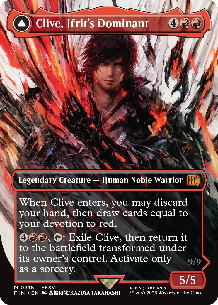 Clive, Ifrit's Dominant // Ifrit, Warden of Inferno (Borderless) (0318) [FINAL FANTASY] | Eastridge Sports Cards & Games