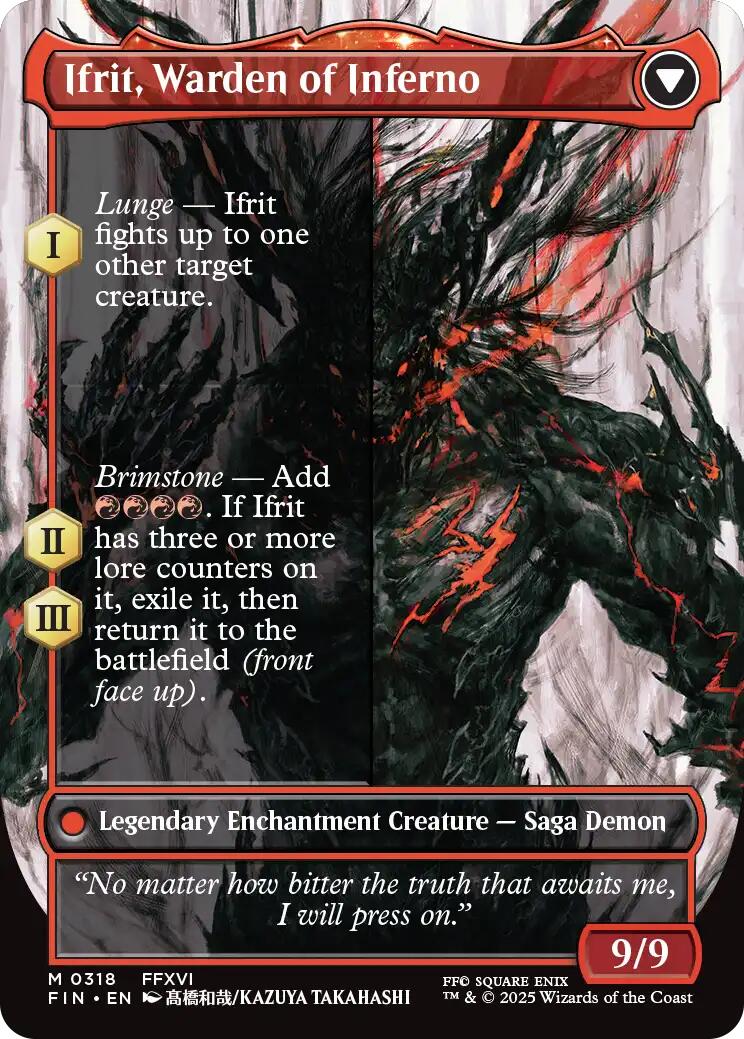 Clive, Ifrit's Dominant // Ifrit, Warden of Inferno (Borderless) (0318) [FINAL FANTASY] | Eastridge Sports Cards & Games