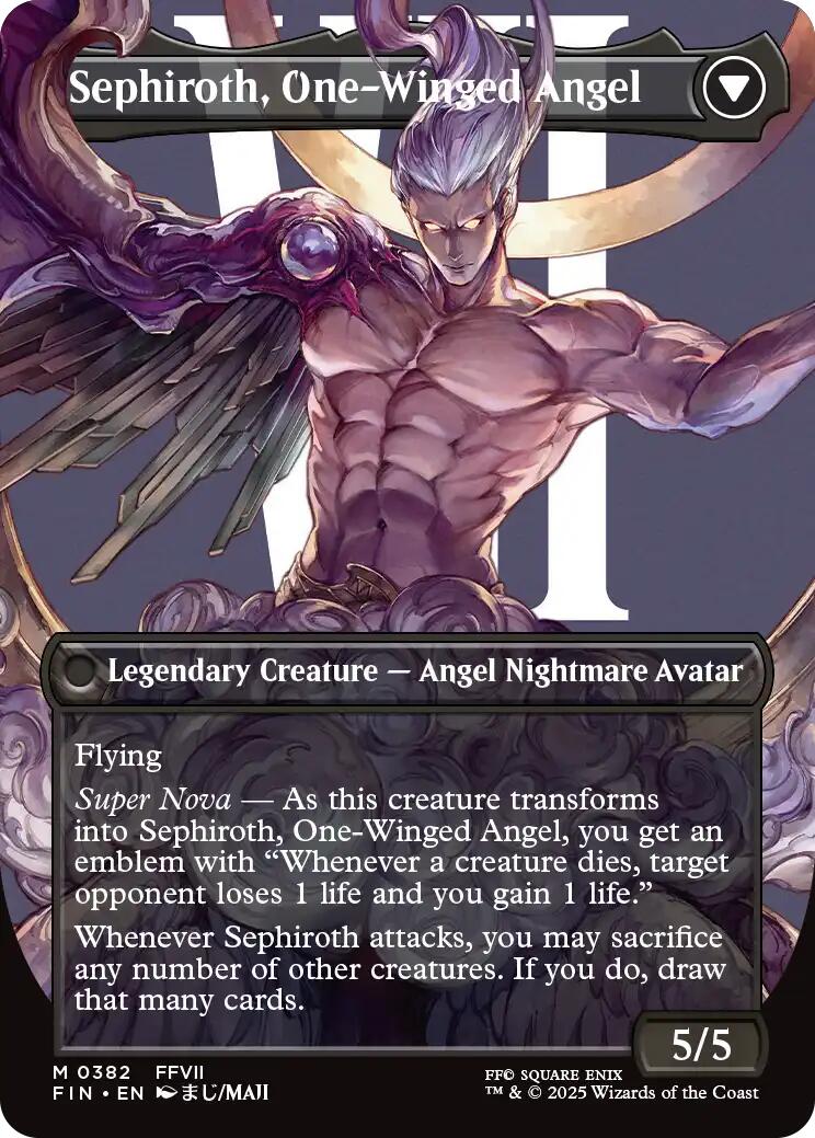 Sephiroth, Fabled SOLDIER // Sephiroth, One-Winged Angel (Borderless) (0382) [FINAL FANTASY] | Eastridge Sports Cards & Games