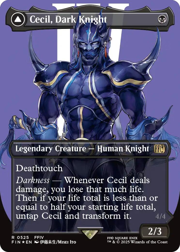 Cecil, Dark Knight // Cecil, Redeemed Paladin (Borderless) (Surge Foil) [FINAL FANTASY] | Eastridge Sports Cards & Games