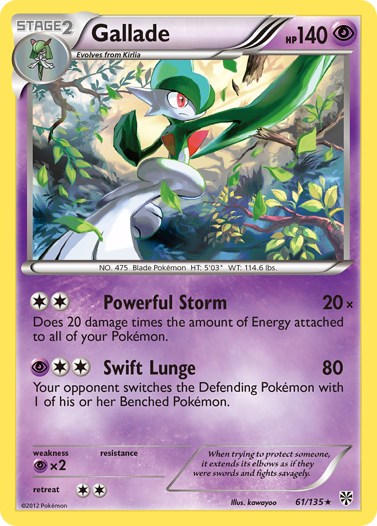 Gallade (61/135) [Black & White: Plasma Storm] | Eastridge Sports Cards & Games