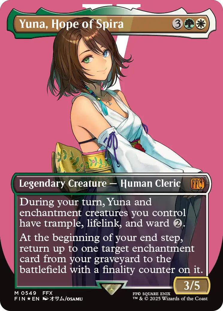 Yuna, Hope of Spira (Borderless) (Surge Foil) [FINAL FANTASY] | Eastridge Sports Cards & Games