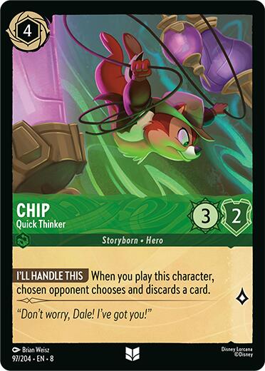 Chip - Quick Thinker (97/204) [Reign of Jafar] | Eastridge Sports Cards & Games