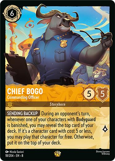 Chief Bogo- Commanding Officer (18/204) [Reign of Jafar] | Eastridge Sports Cards & Games