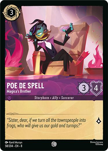 Poe De Spell - Magica's Brother (58/204) [Reign of Jafar] | Eastridge Sports Cards & Games