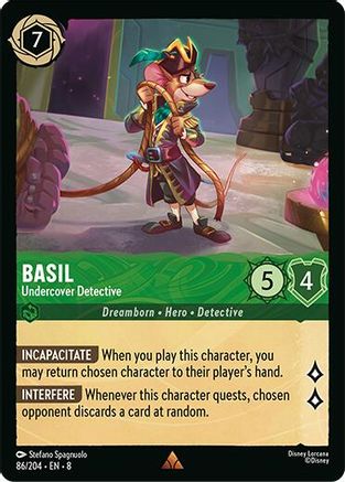 Basil - Undercover Detective (86/204) [Reign of Jafar] | Eastridge Sports Cards & Games
