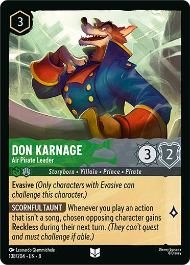 Don Karnage - Air Pirate Leader (108/204) [Reign of Jafar] | Eastridge Sports Cards & Games